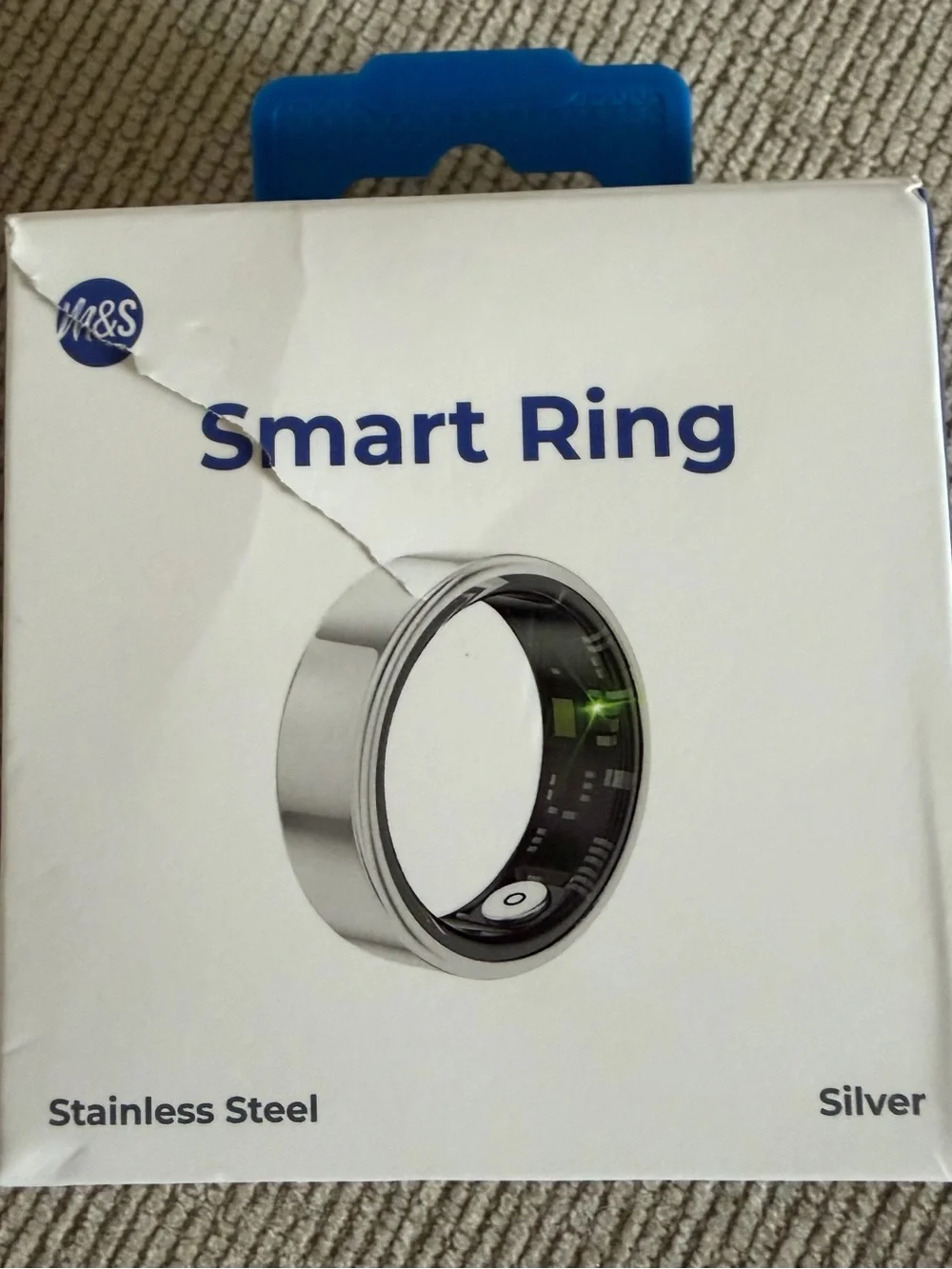 Smart Ring — Silver Stainless Steel Wearable